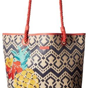 Vera Bradley Pineapple Straw Beach Tote